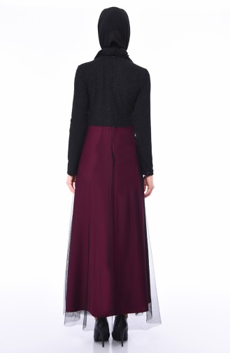 Lila Hijab-Abendkleider 3860-08