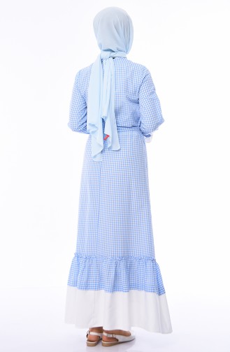 Robe Hijab Bleu Bébé 4279-02