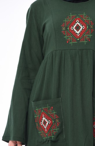 Emerald Green Hijab Dress 0440-02