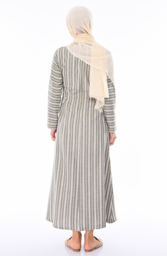 Khaki Hijab Dress 0316-02