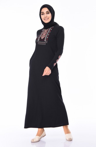 Black Hijab Dress 4049-05