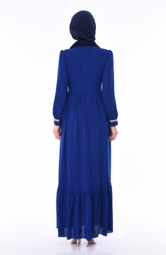 Saxe Hijab Dress 5007-02