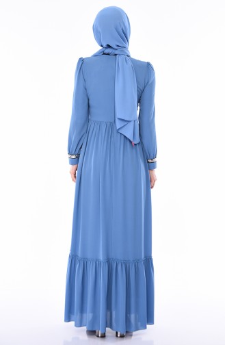 Indigo Hijab Dress 5007-04