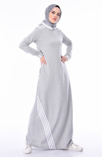 Robe Sport a Rayures 9066-04 Gris 9066-04