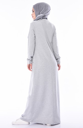 Gray İslamitische Jurk 9066-04