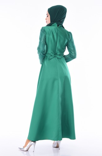 Habillé Hijab Vert emeraude 8722-04