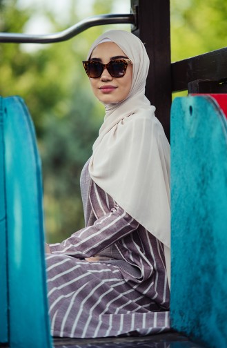 Claret Red Hijab Dress 7246-03