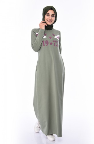 فستان أخضر حشيشي 9055-05