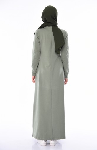 Green Hijab Dress 9055-05