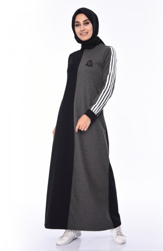 Black Hijab Dress 9064-01