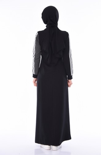 Black Hijab Dress 9064-01