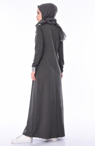 Anthracite Hijab Dress 9066-02