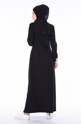 Black Hijab Dress 9066-03