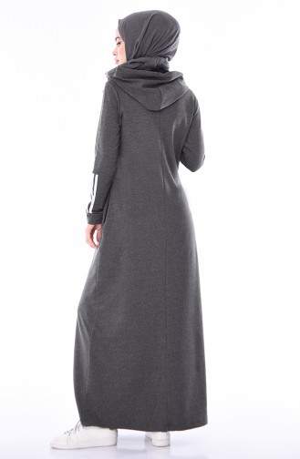 Anthracite Hijab Dress 9068-04