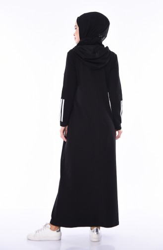 Black Hijab Dress 9068-03