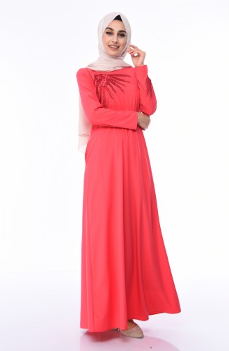 Coral Hijab Dress 7Y3716100-01