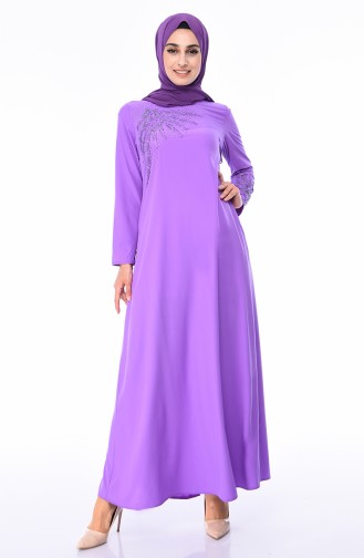 Gemustertes Kleid 7Y3716100-02 Lila 7Y3716100-02