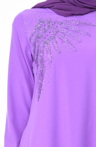 Robe Détail Paillettes 7Y3716100-02 Lila 7Y3716100-02