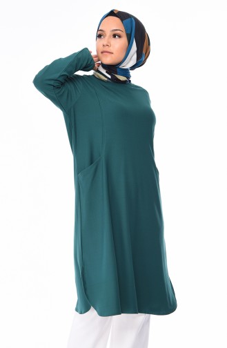 Pocketed Tunic 50307-03 Emerald Green 50307-03