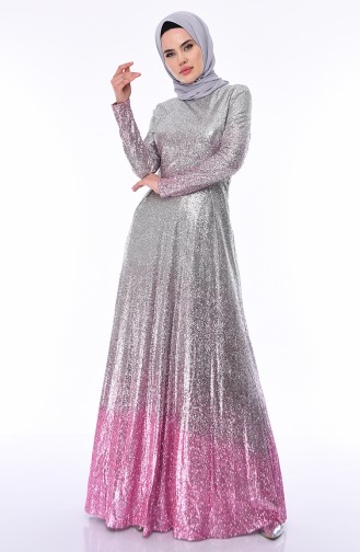 Gems Hijab Evening Dress 4557-02