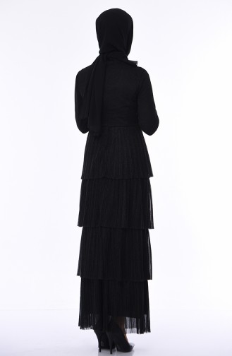 Schwarz Hijab-Abendkleider 8012-03