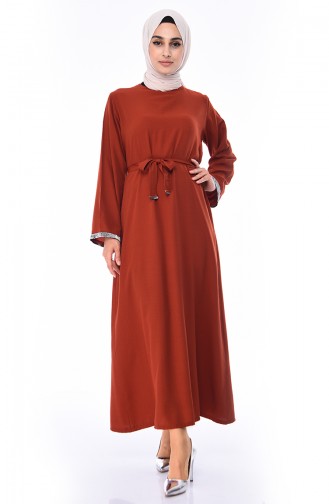 Robe Hijab Couleur brique 0314-05