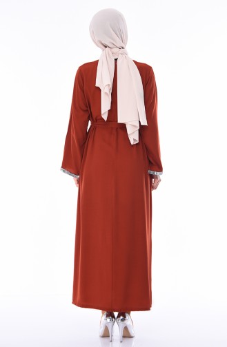 Robe Hijab Couleur brique 0314-05