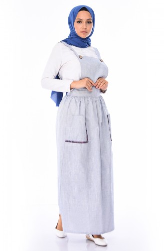 Gray Hijab Dress 0318-02