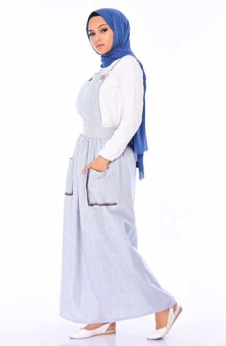 Grau Hijab Kleider 0318-02