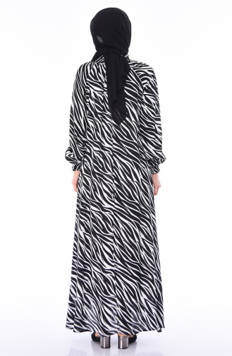 Schwarz Hijab Kleider 0055B-01