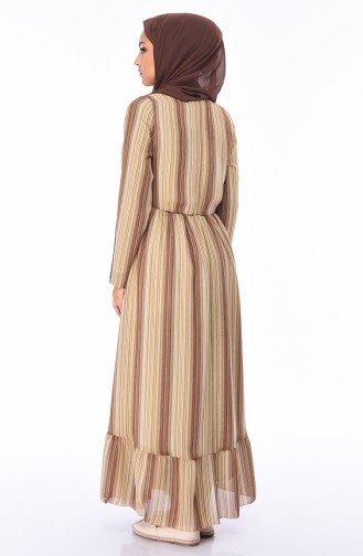 Pistaziengrün Hijab Kleider 0058-03