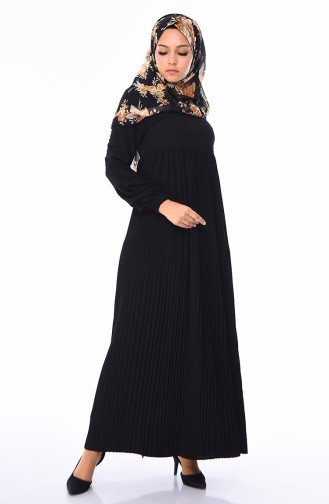 Schwarz Hijab Kleider 0059-02