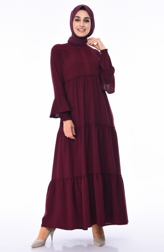 Plum Hijab Dress 0061-01