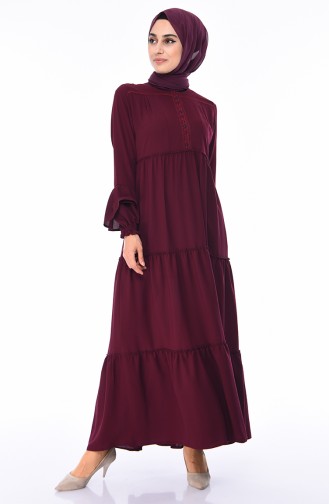 Plum Hijab Dress 0061-01