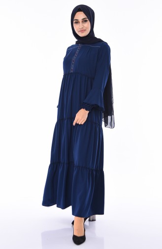 فستان أزرق كحلي 0061-03