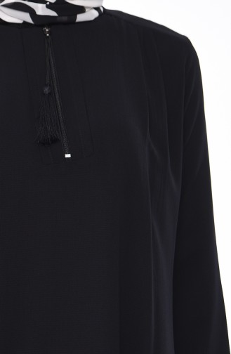 Schwarz Hijab Kleider 0060-01
