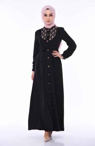 Black Abaya 9106-01