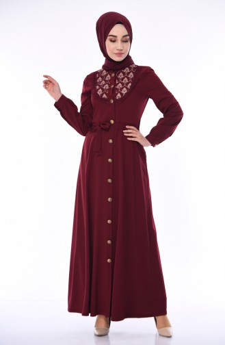 Claret Red Abaya 9106-02