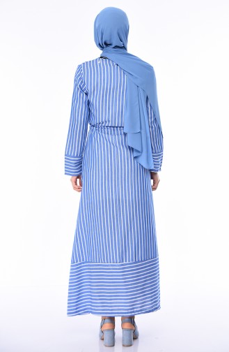 Blue Hijab Dress 1090-04