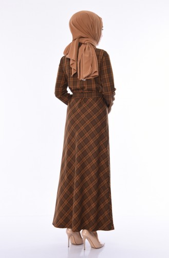 Brown Hijab Dress 1079-01