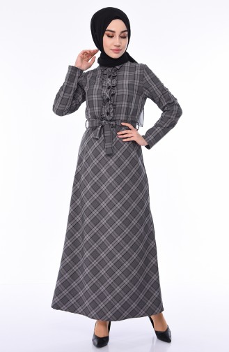 Gray Hijab Dress 1079-03