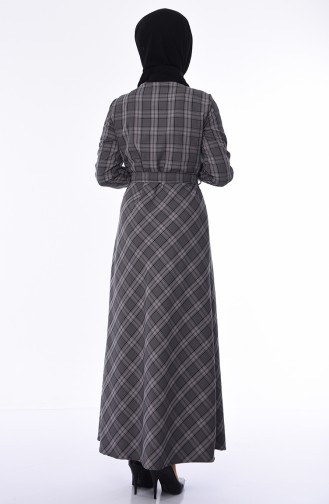 Gray Hijab Dress 1079-03