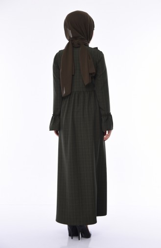 Khaki Hijab Kleider 1082-01
