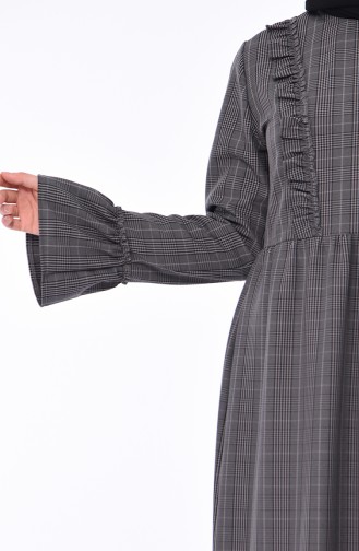 Grau Hijab Kleider 1082-03