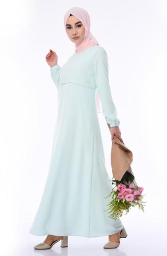 Robe Hijab Vert menthe 1048A-01