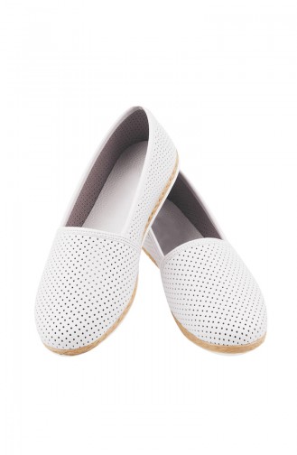 Bayan Düz Ayakkabı 0127-12 Kırık Beyaz