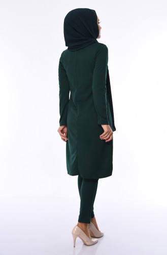 Pearl Tunic Trousers Double Suit 4134-01 Emerald Green 4134-01