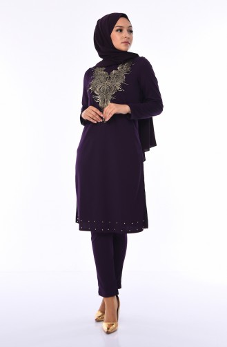 Pearl Tunic Trousers Double Suit 4134-03 Purple 4134-03