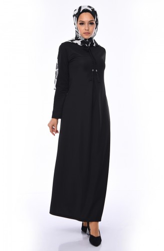 Black Hijab Dress 4037-01