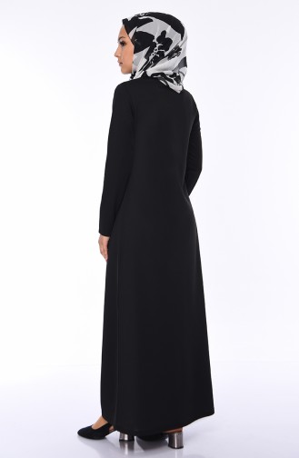 Black Hijab Dress 4037-01